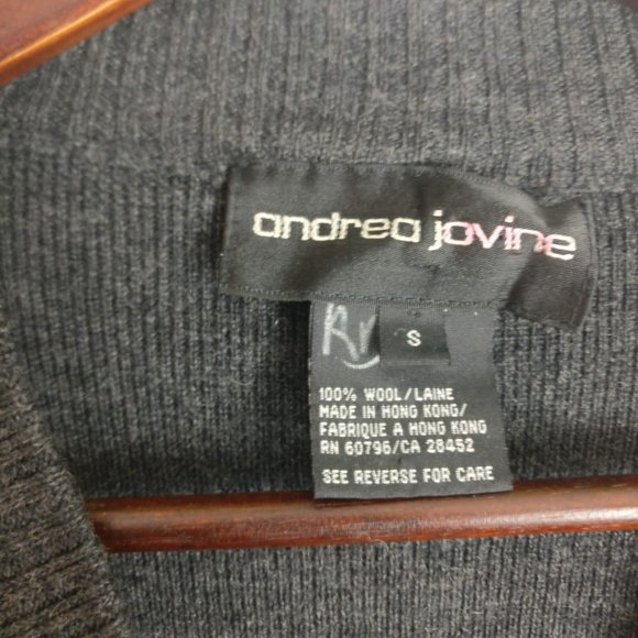 Coal Gray Premium soft wool Cardigan buttoned sweater dress has pockets100% Wool - Picture 7 of 9